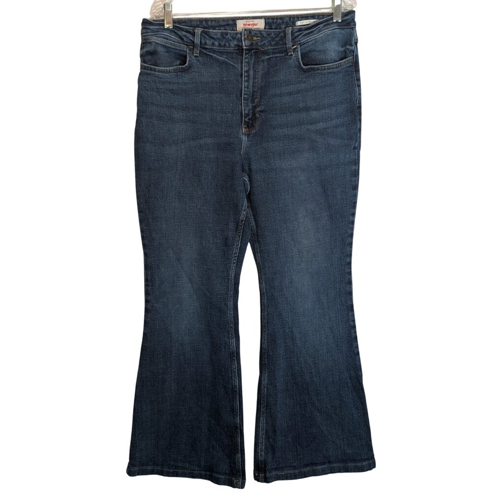 Wrangler Jeans High Rise Fierce Flare Blue Denim Stretch pants